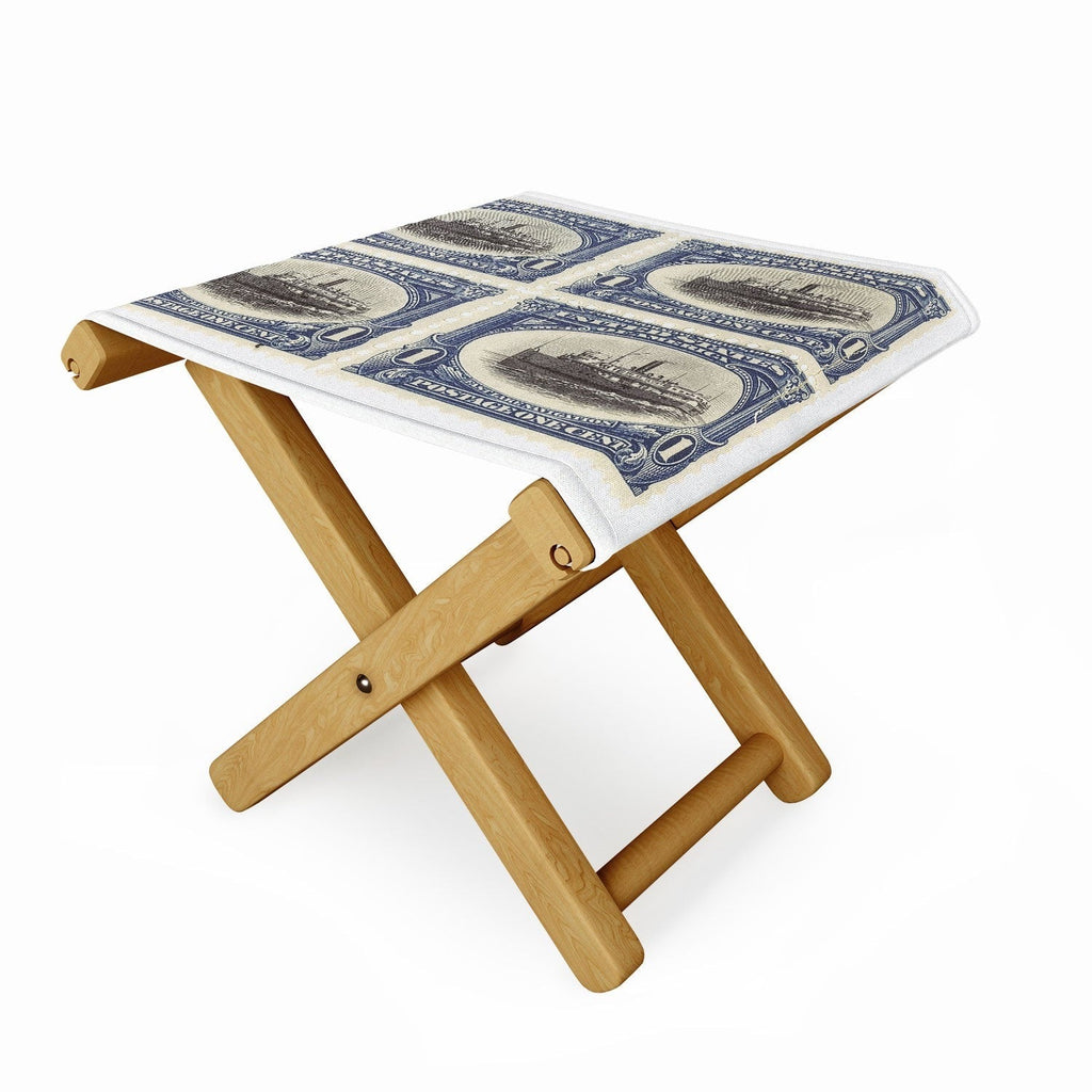 DENY Designs 1901 1c Fast Lake Navigation Stamps Folding Stool