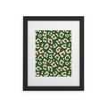 Avenie BR Cheetah Print In Green Framed Art Print