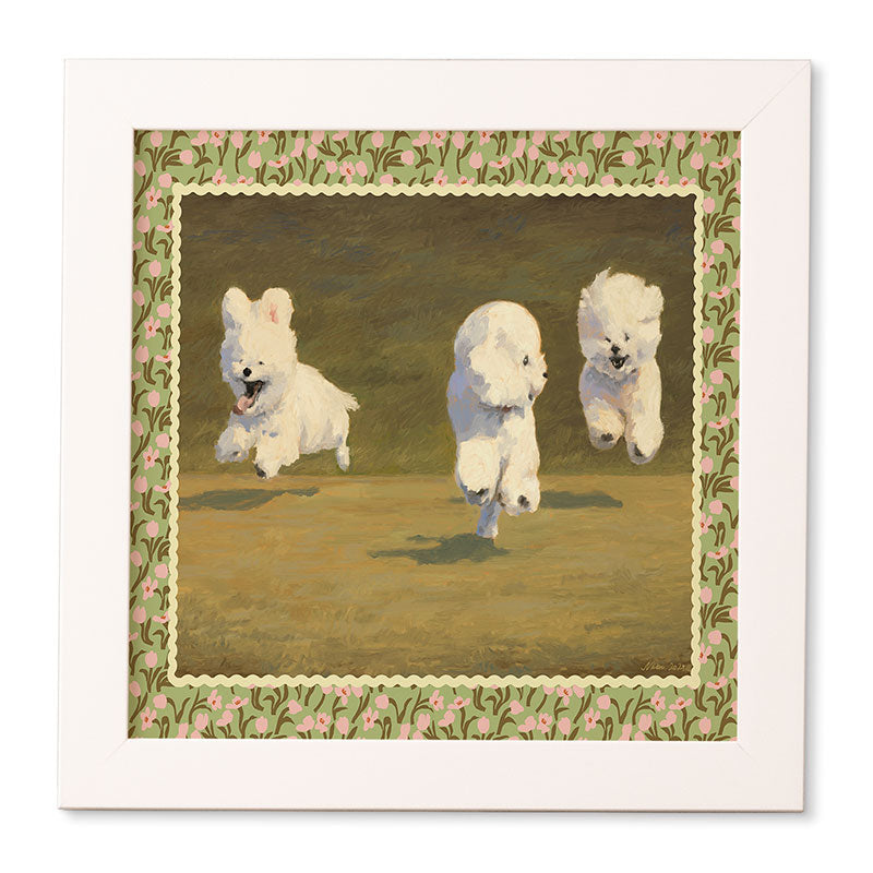 NKTN Three Dogs Running Framed Wall Art