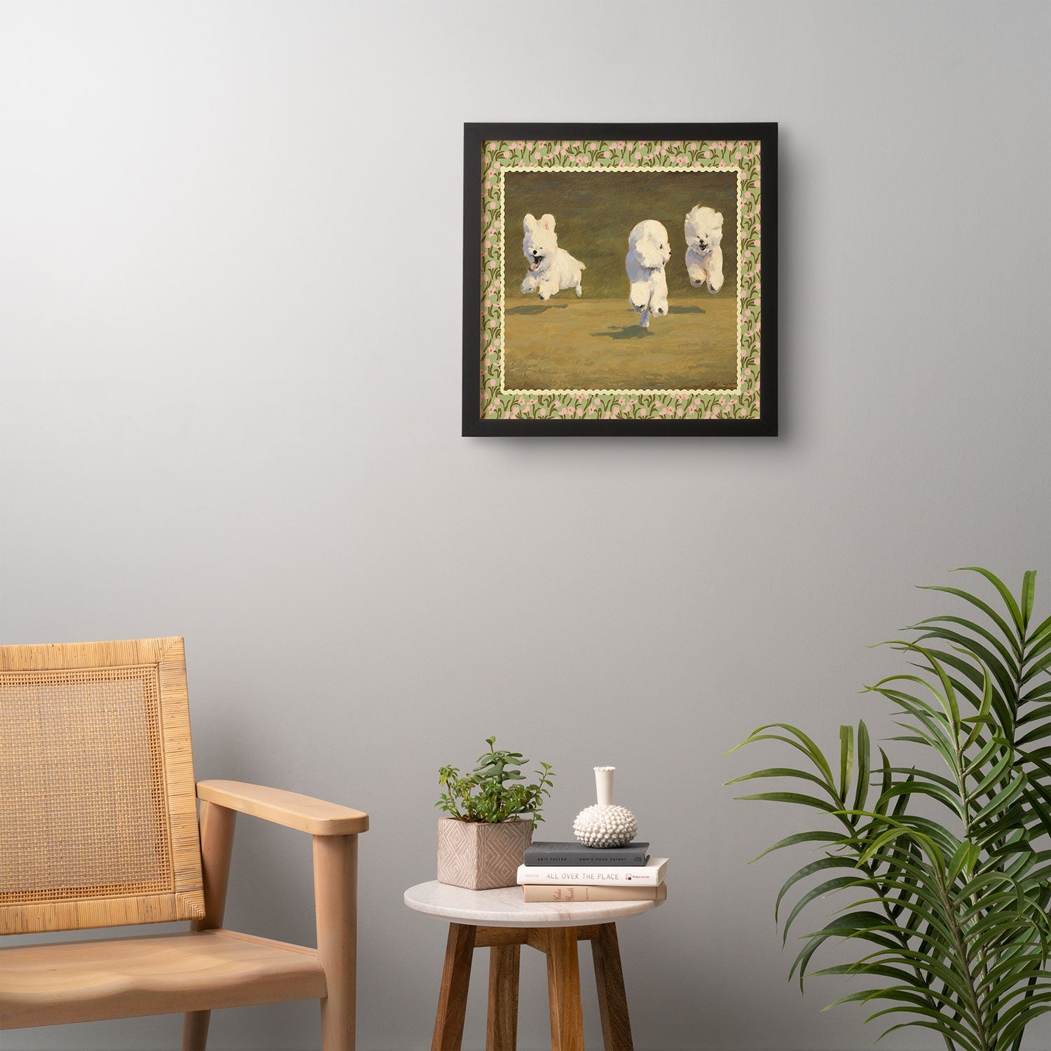 NKTN Three Dogs Running Framed Wall Art