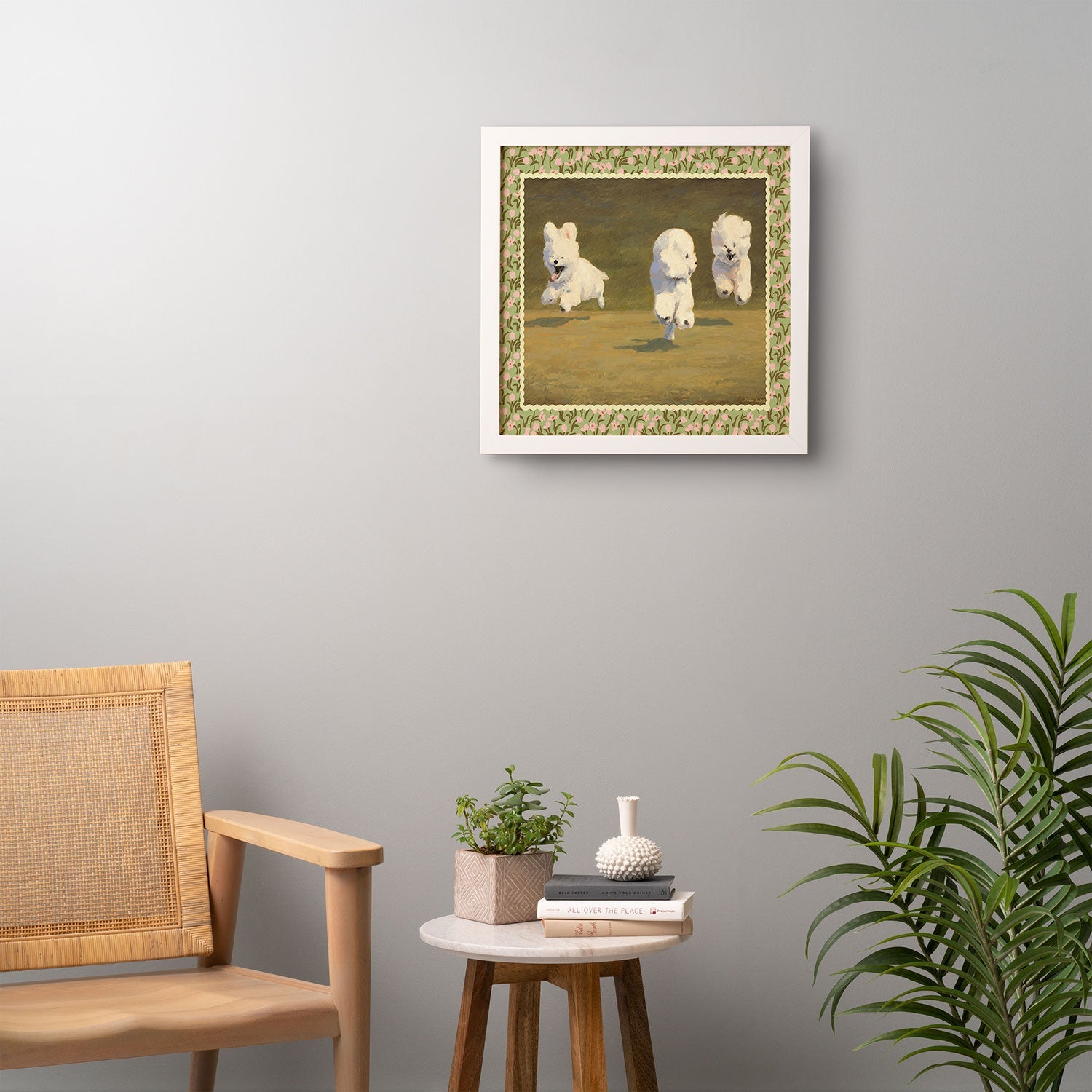NKTN Three Dogs Running Framed Wall Art