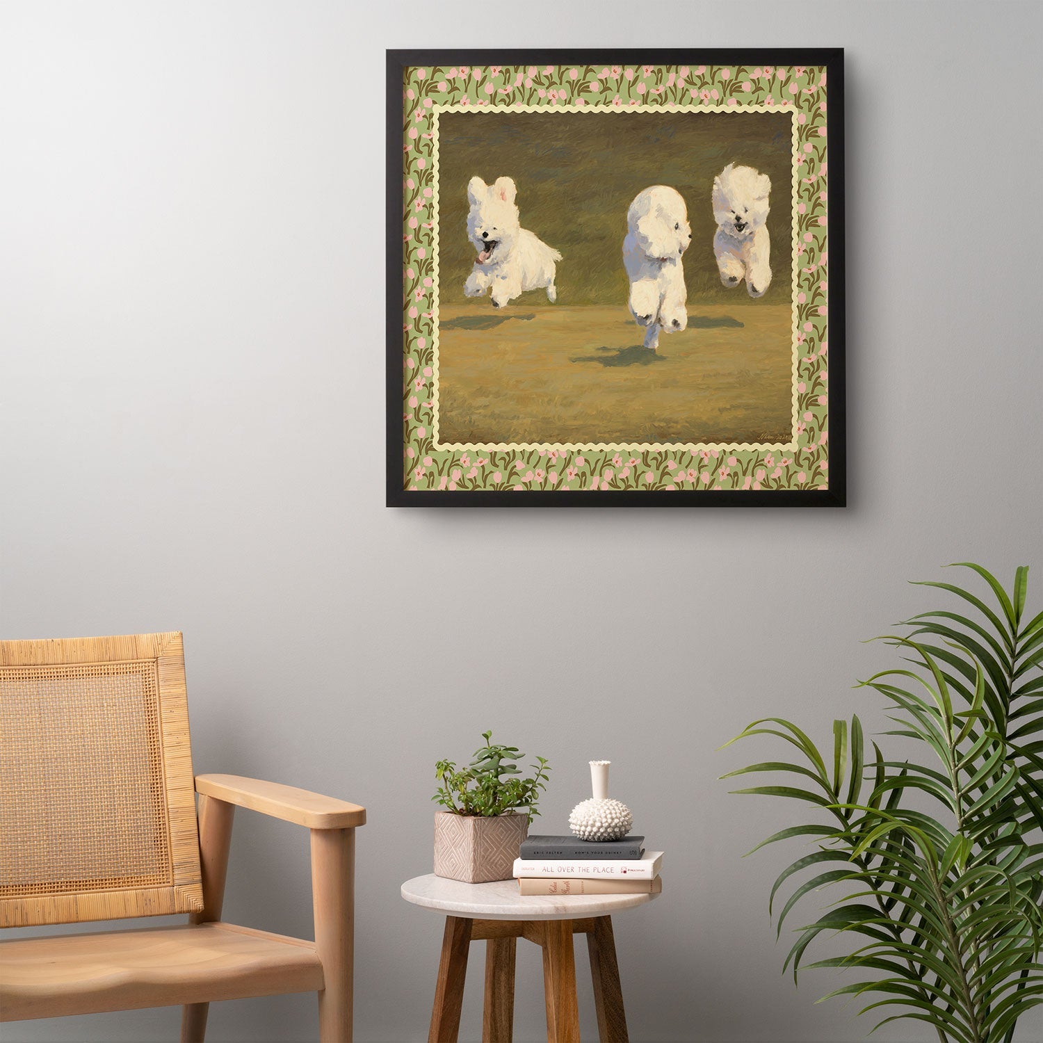 NKTN Three Dogs Running Framed Wall Art