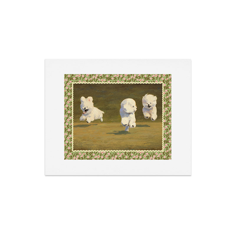 NKTN Three Dogs Running Art Print