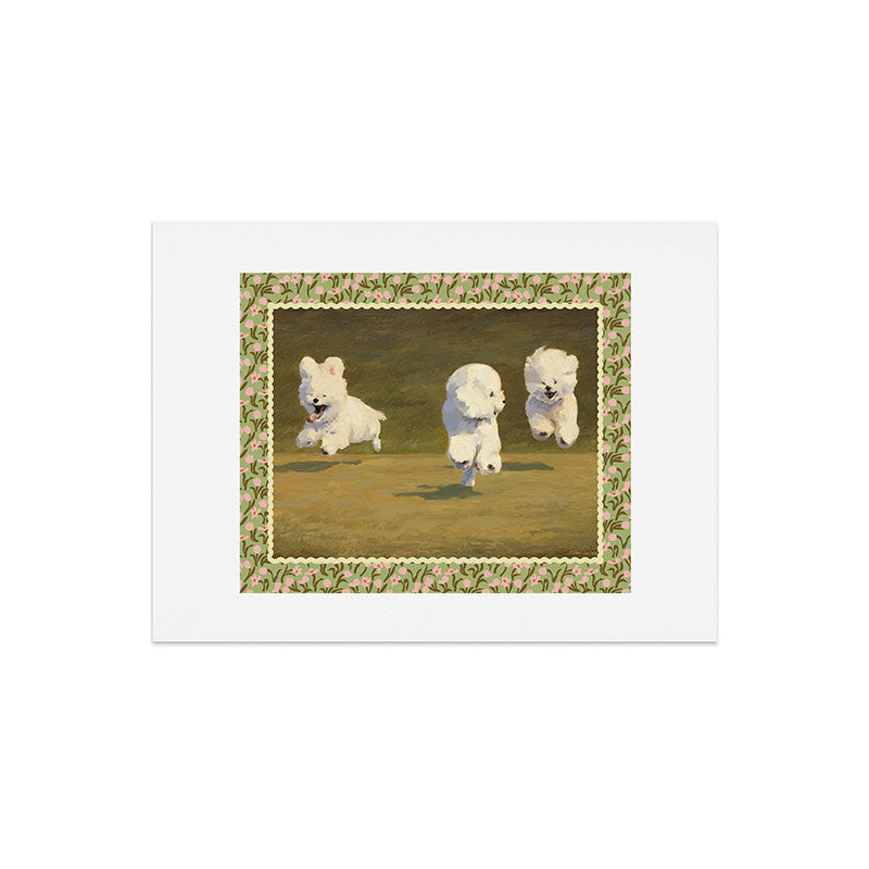 NKTN Three Dogs Running Art Print
