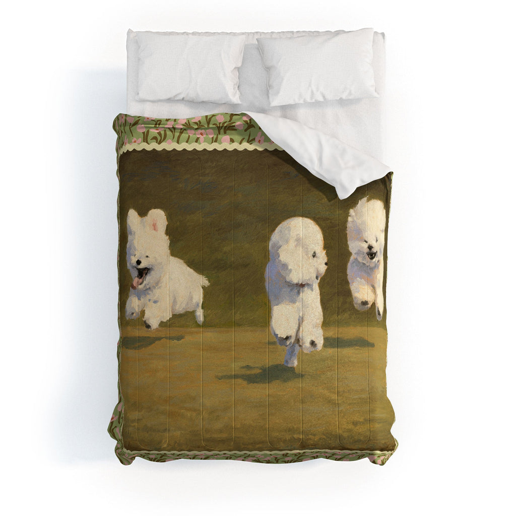 NKTN Three Dogs Running Comforter