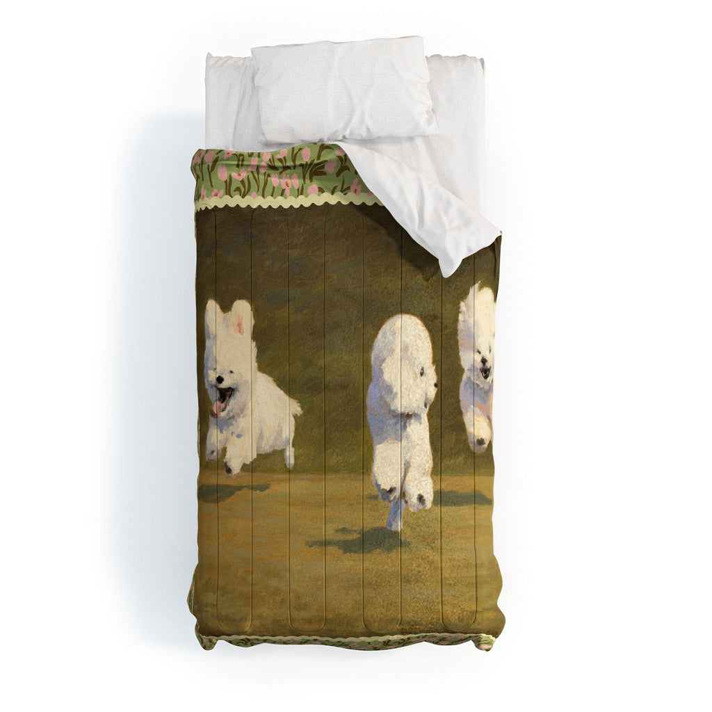 NKTN Three Dogs Running Comforter