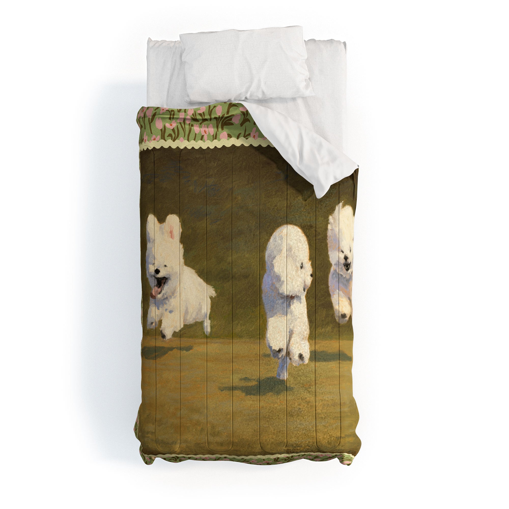 NKTN Three Dogs Running Comforter