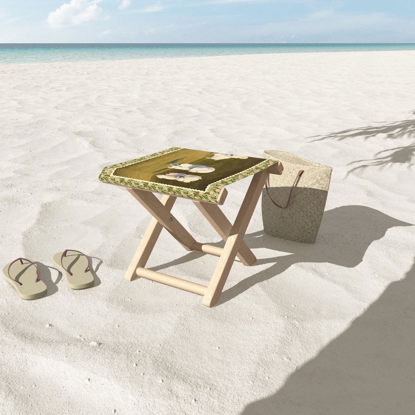 NKTN Three Dogs Running Folding Stool