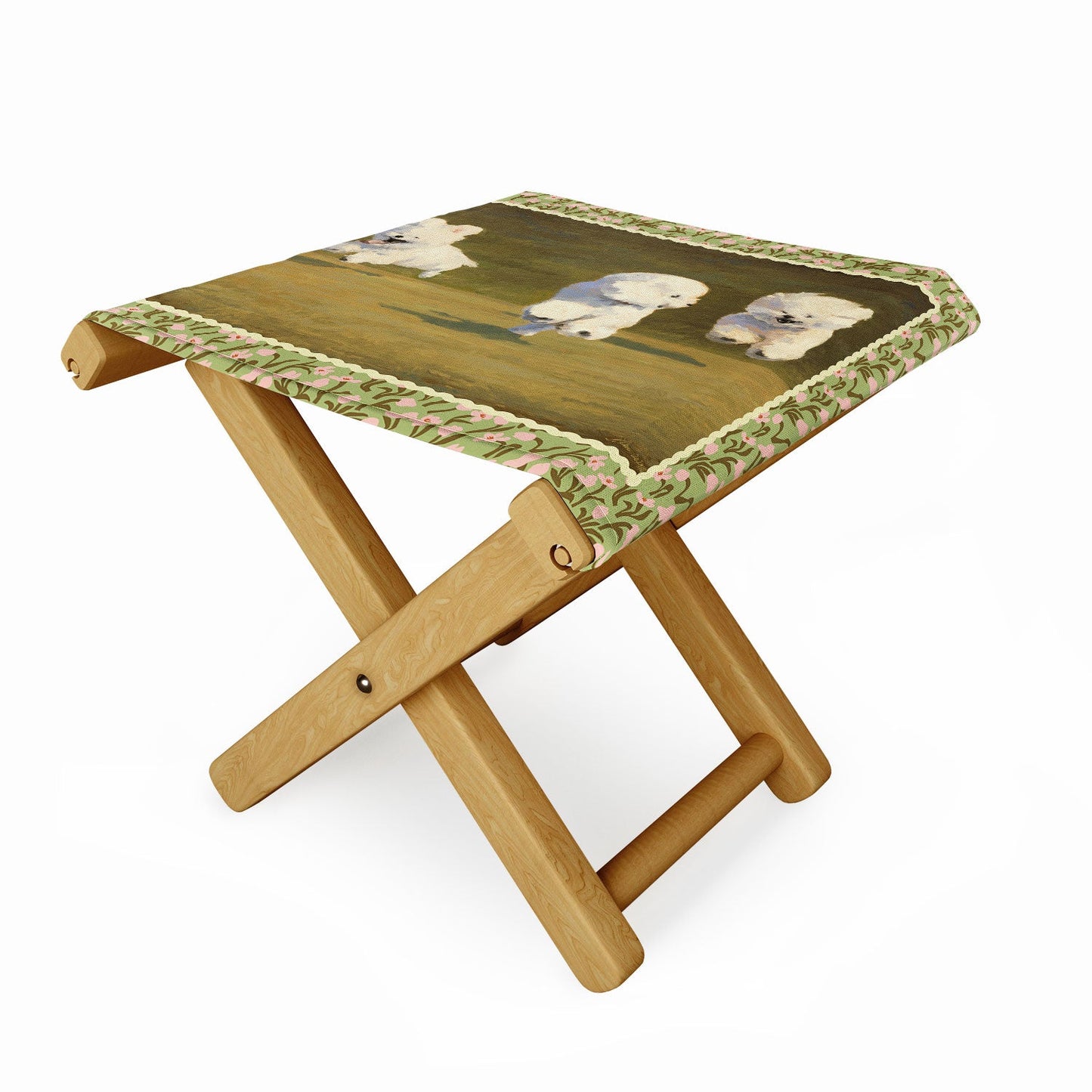 NKTN Three Dogs Running Folding Stool
