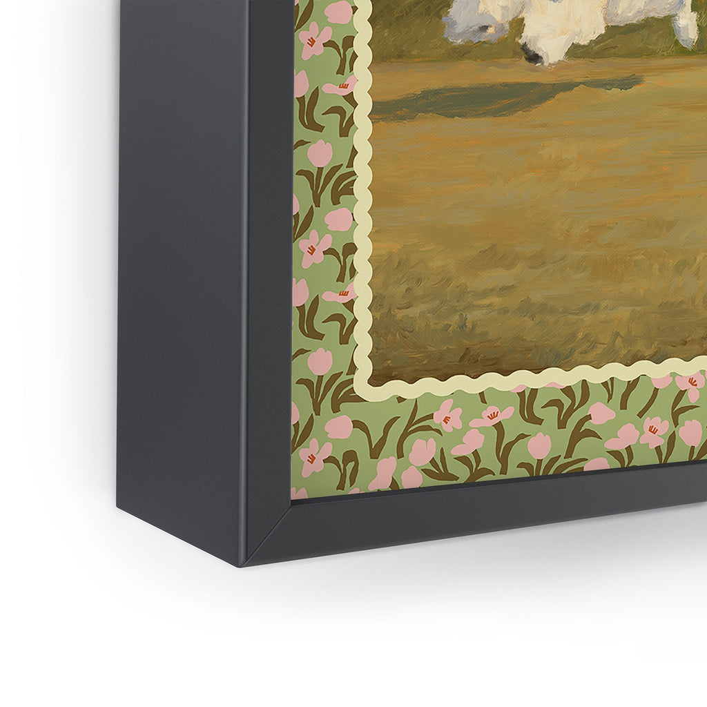 NKTN Three Dogs Running Framed Mini Art Print