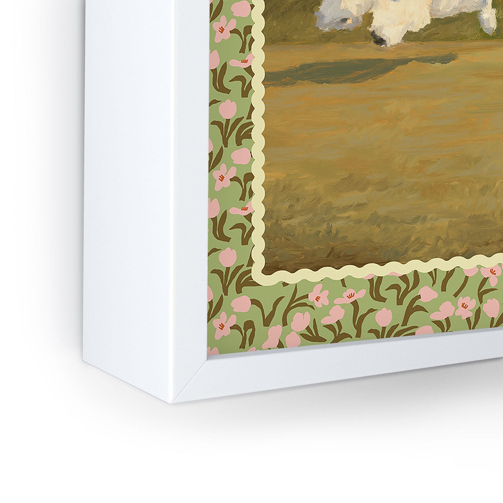 NKTN Three Dogs Running Framed Mini Art Print