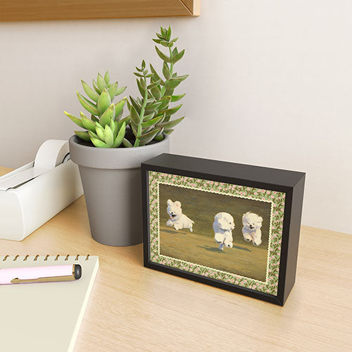 NKTN Three Dogs Running Framed Mini Art Print