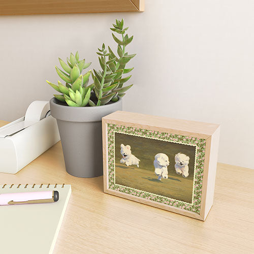 NKTN Three Dogs Running Framed Mini Art Print