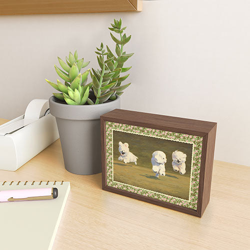NKTN Three Dogs Running Framed Mini Art Print