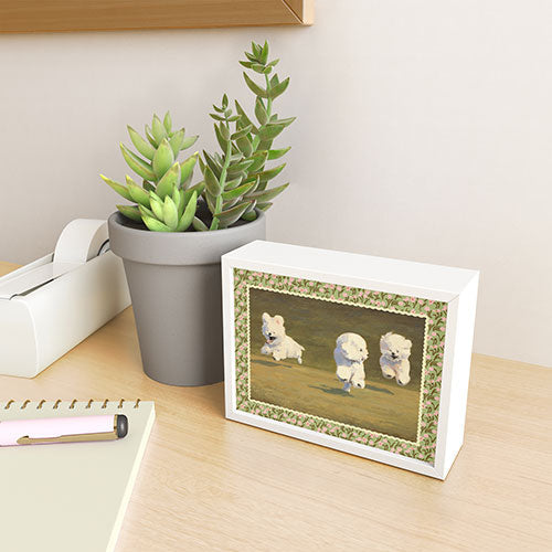 NKTN Three Dogs Running Framed Mini Art Print