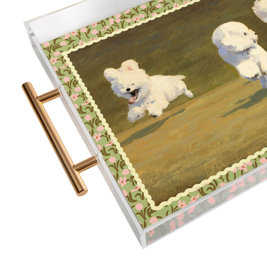 NKTN Three Dogs Running Acrylic Tray