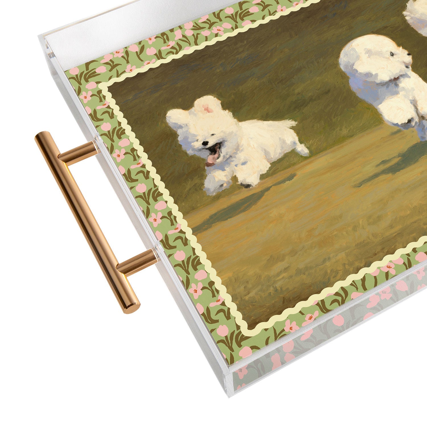 NKTN Three Dogs Running Acrylic Tray