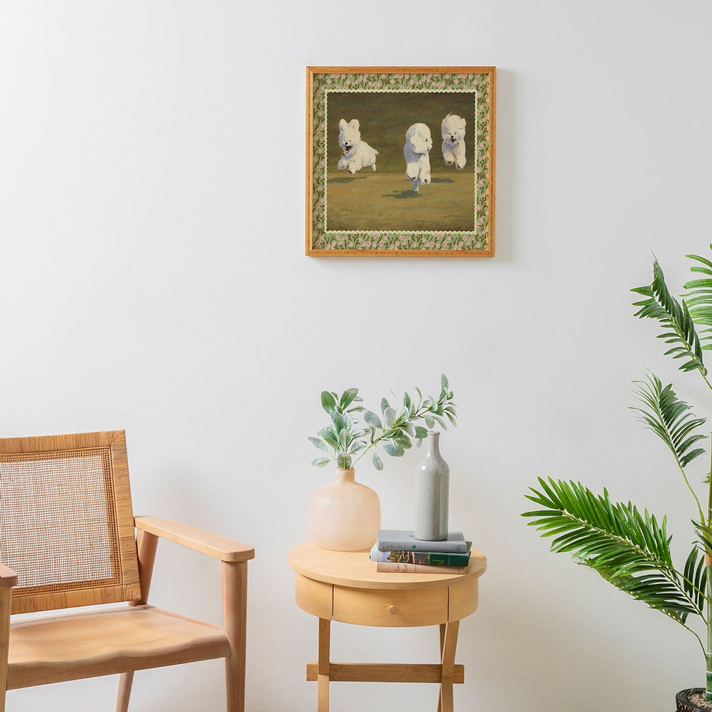 NKTN Three Dogs Running Framed Wall Art
