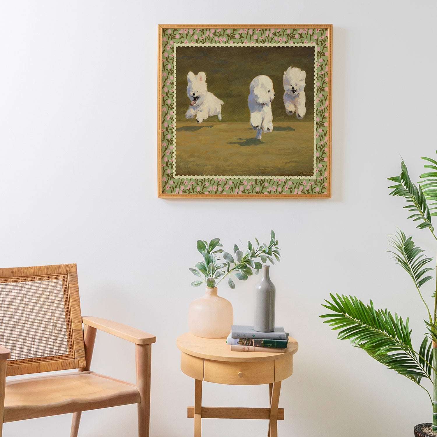 NKTN Three Dogs Running Framed Wall Art