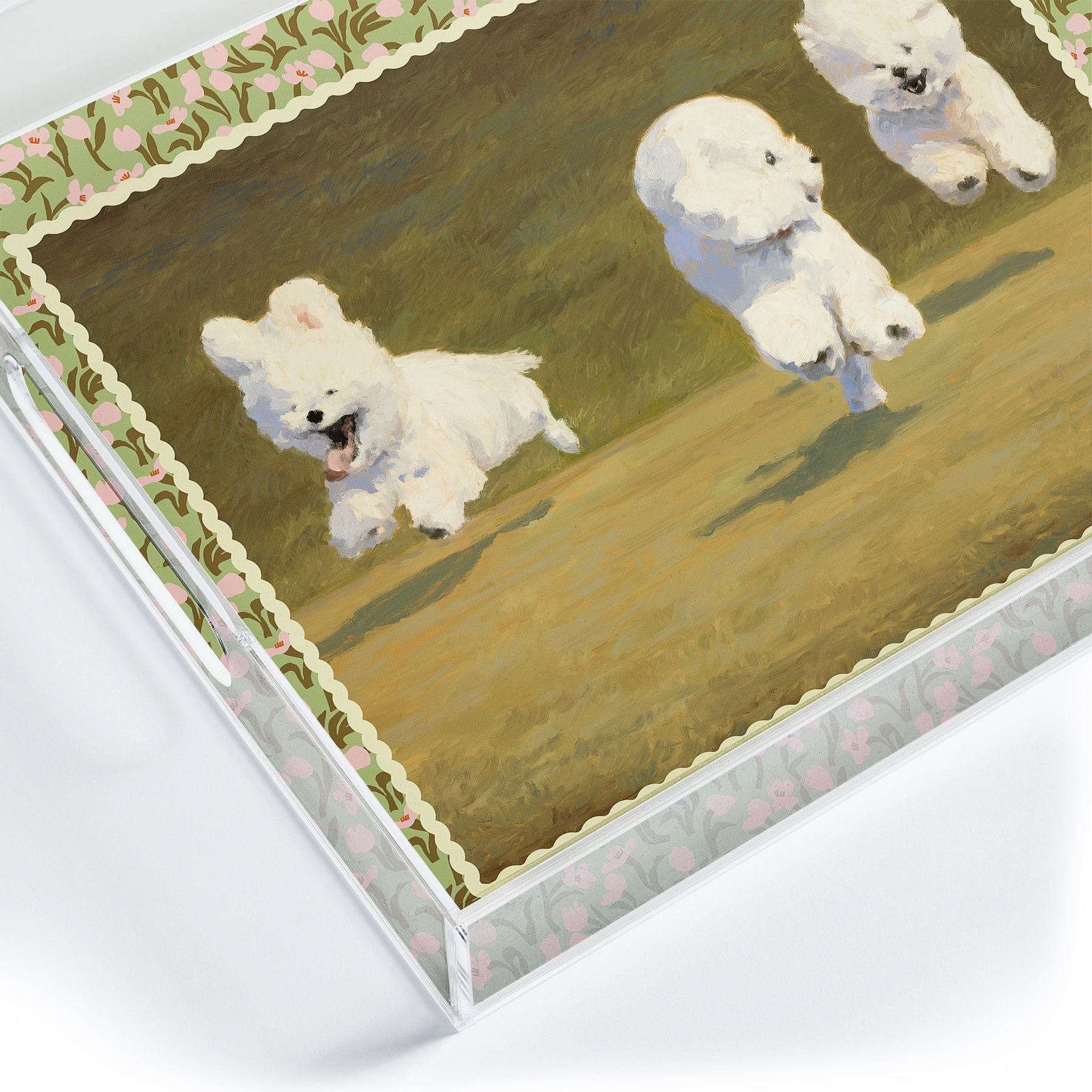 NKTN Three Dogs Running Acrylic Tray