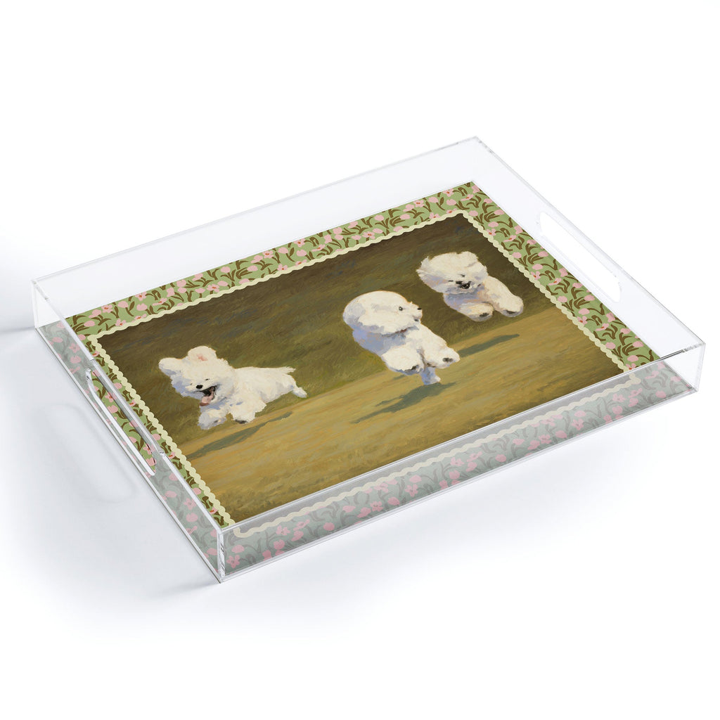 NKTN Three Dogs Running Acrylic Tray