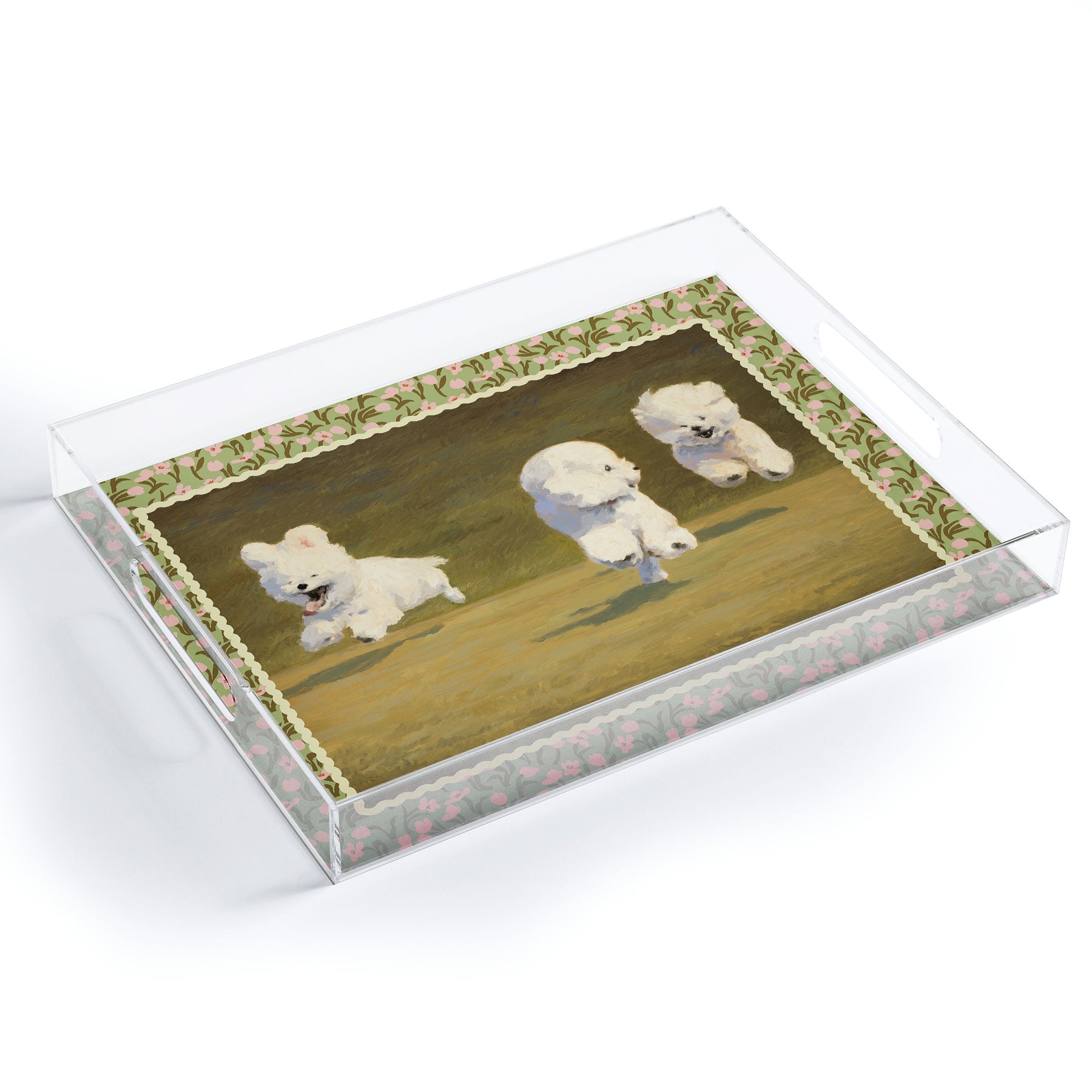 NKTN Three Dogs Running Acrylic Tray