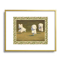 NKTN Three Dogs Running Metal Framed Art Print