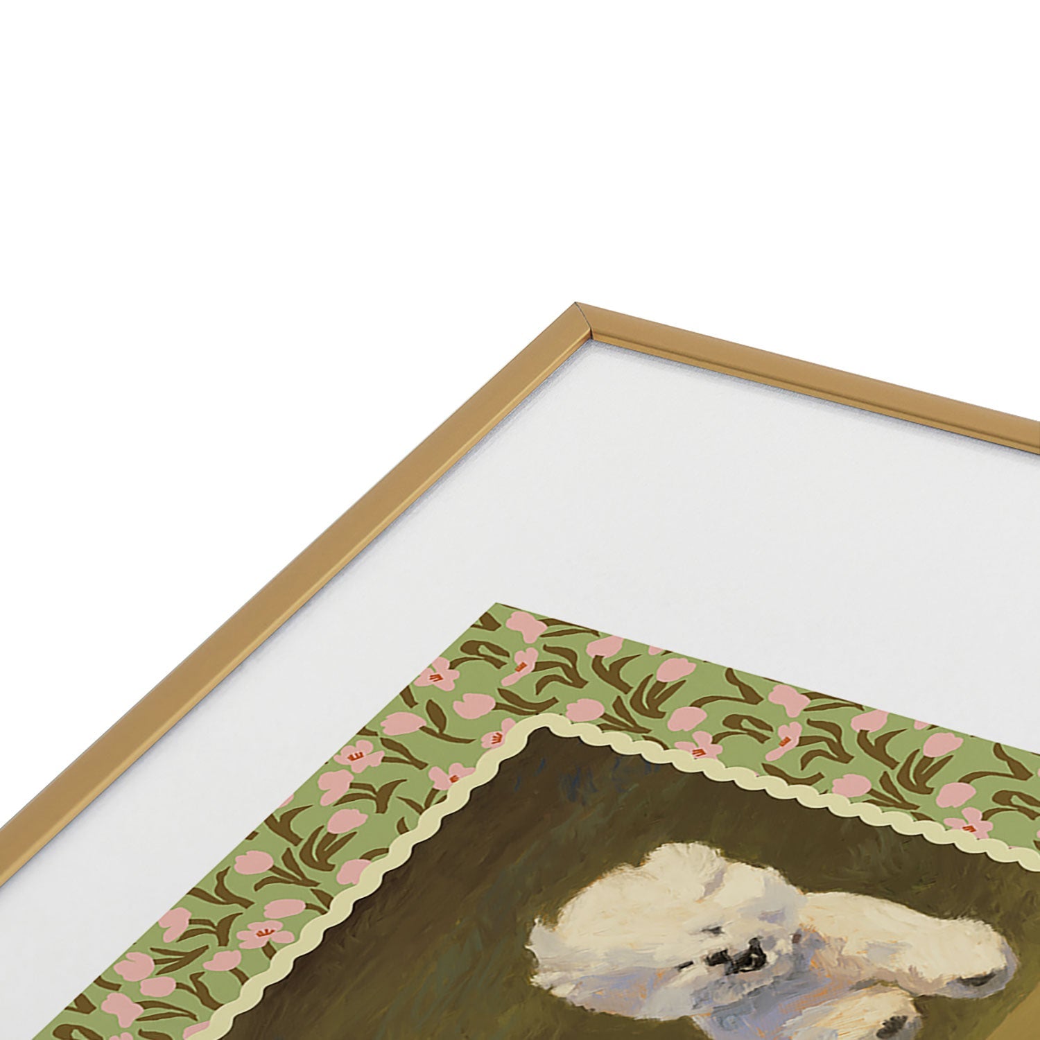 NKTN Three Dogs Running Metal Framed Art Print