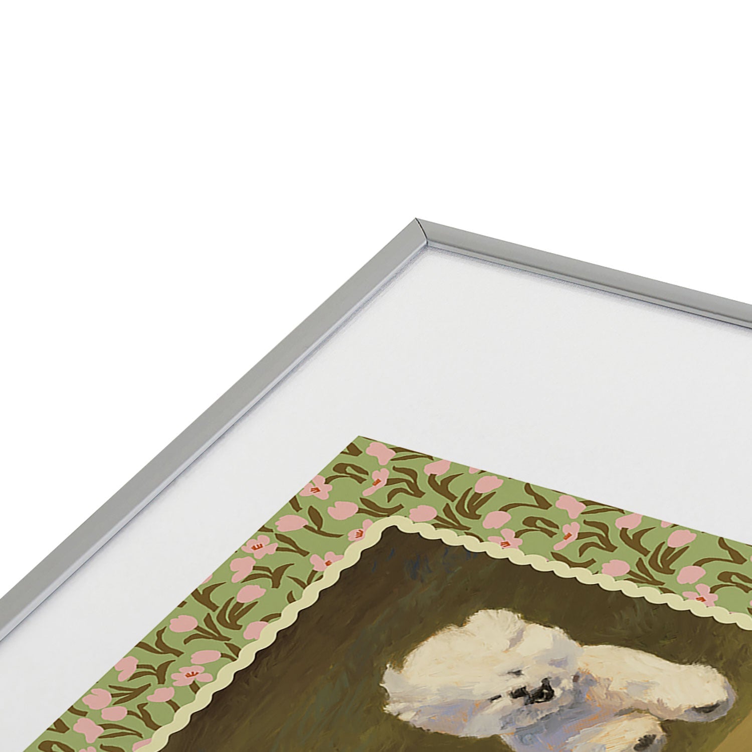NKTN Three Dogs Running Metal Framed Art Print