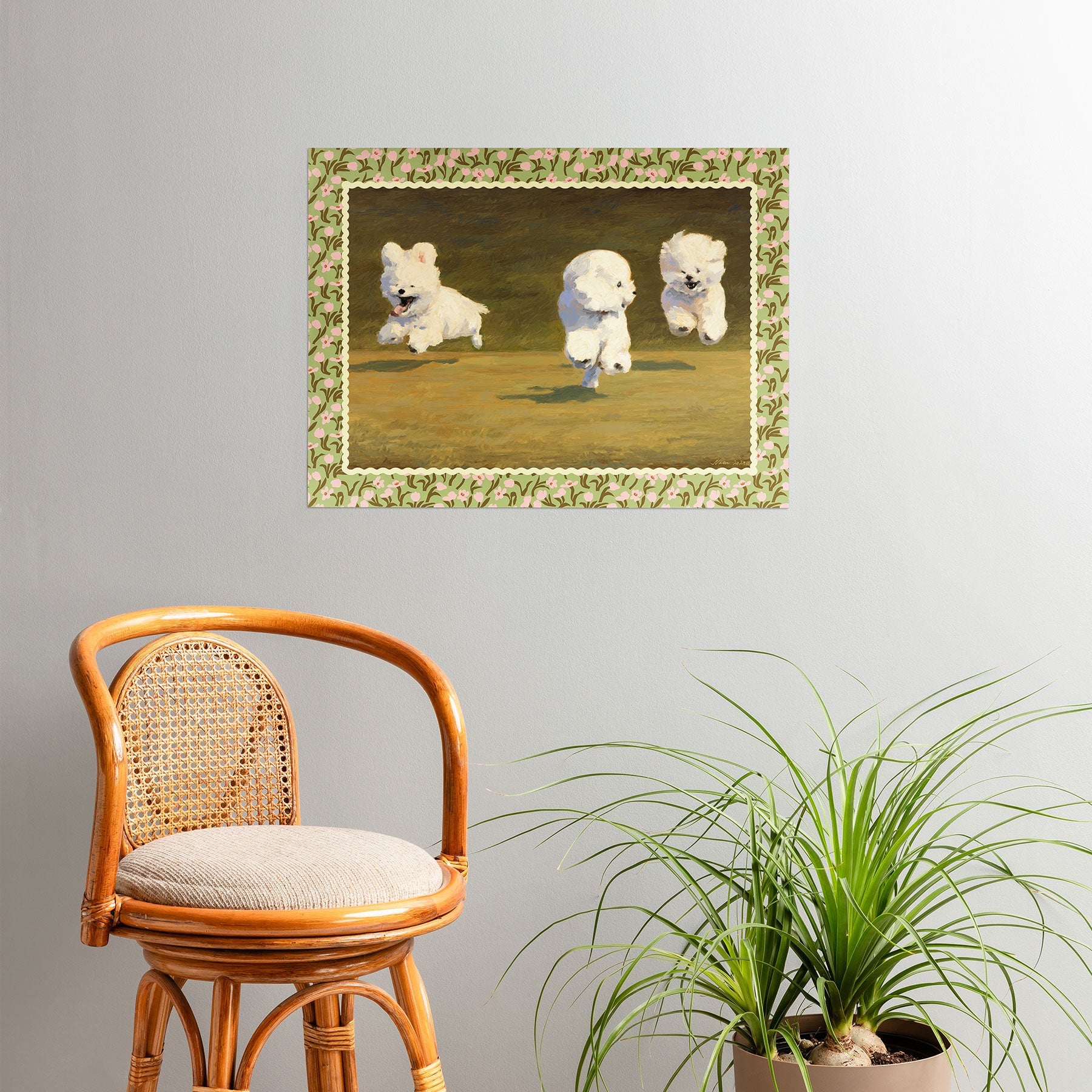 NKTN Three Dogs Running Poster
