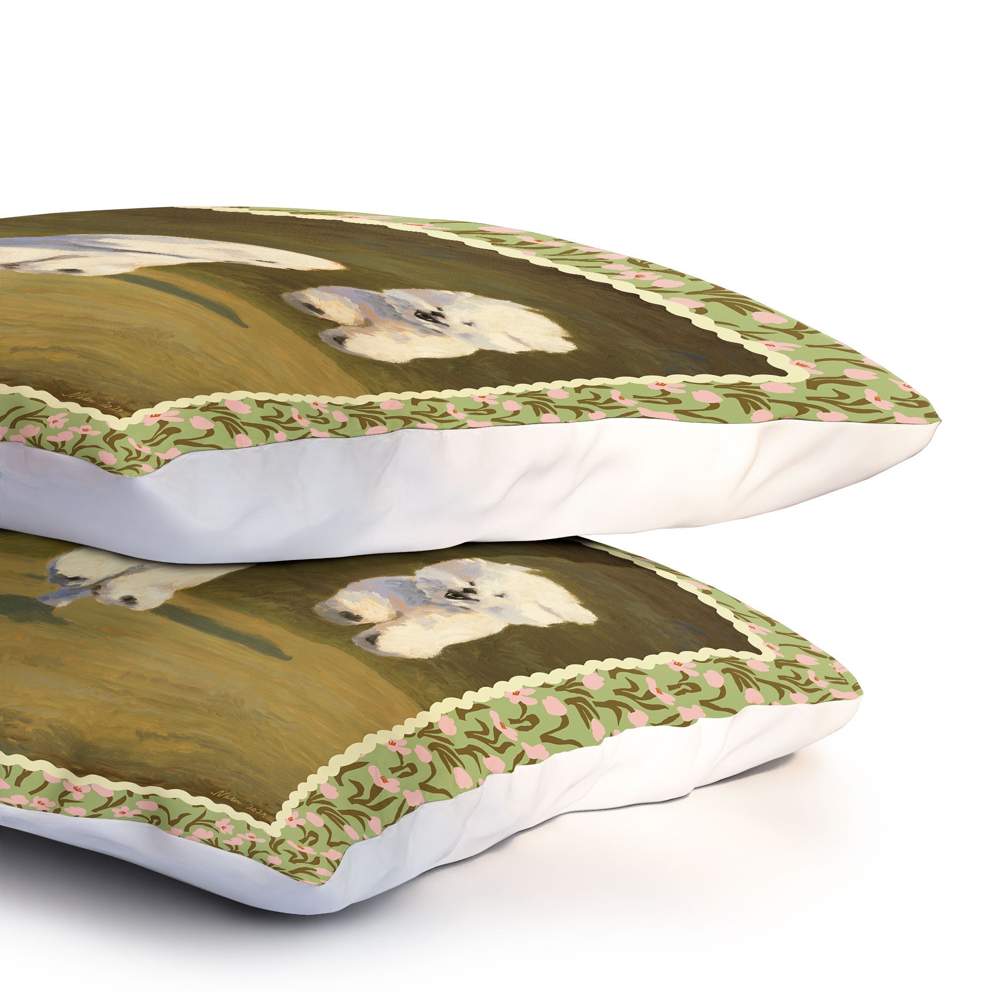 NKTN Three Dogs Running Pillow Shams
