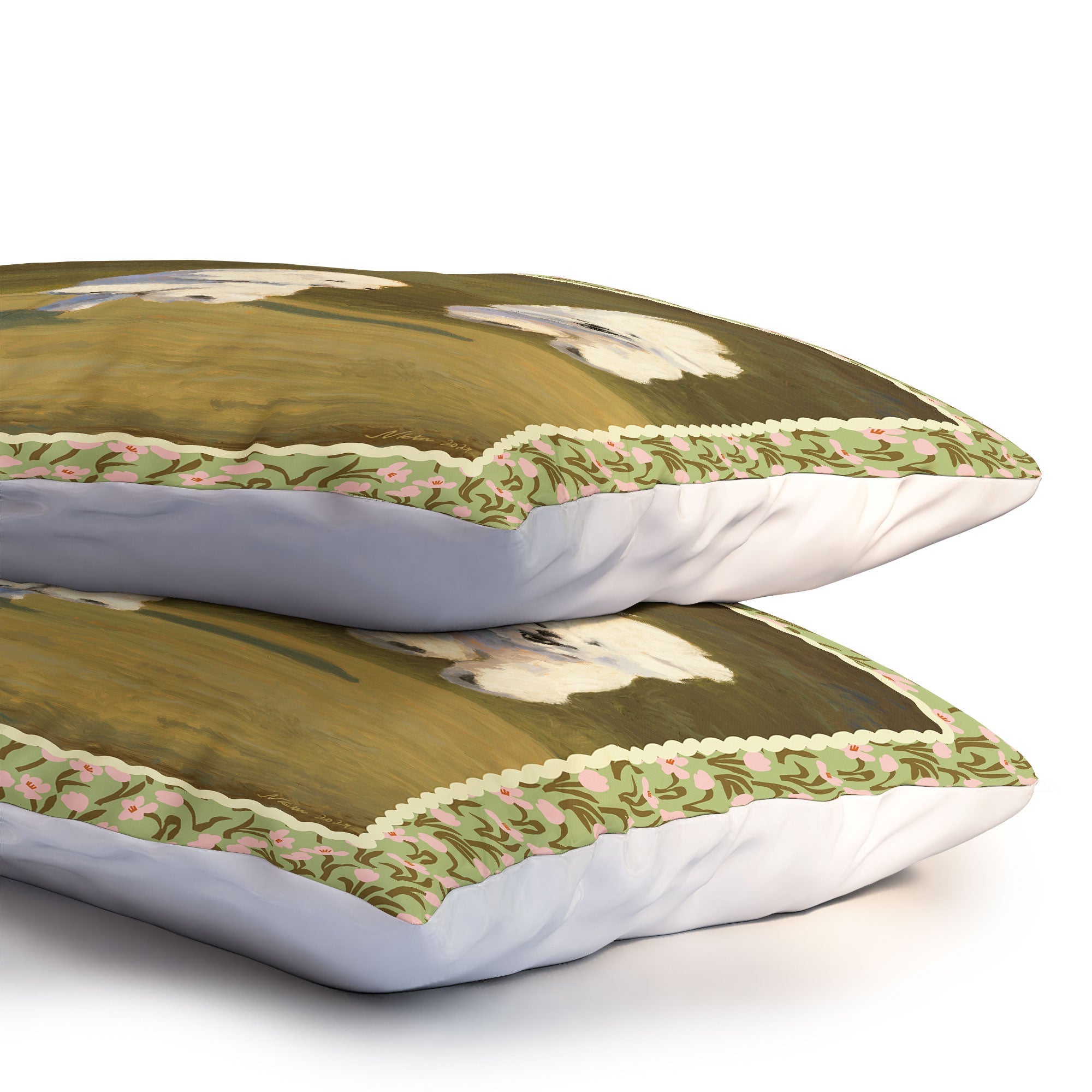 NKTN Three Dogs Running Pillow Shams