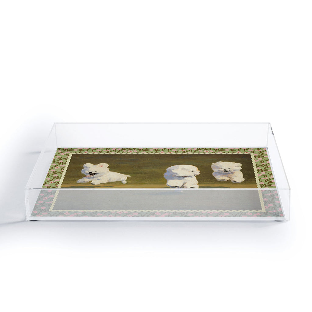 NKTN Three Dogs Running Acrylic Tray