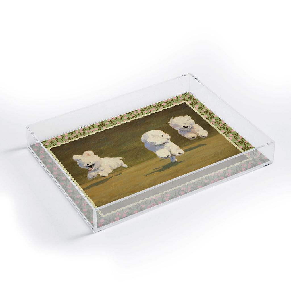 NKTN Three Dogs Running Acrylic Tray