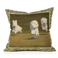 NKTN Three Dogs Running Throw Pillow