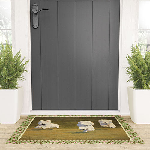 NKTN Three Dogs Running Welcome Mat