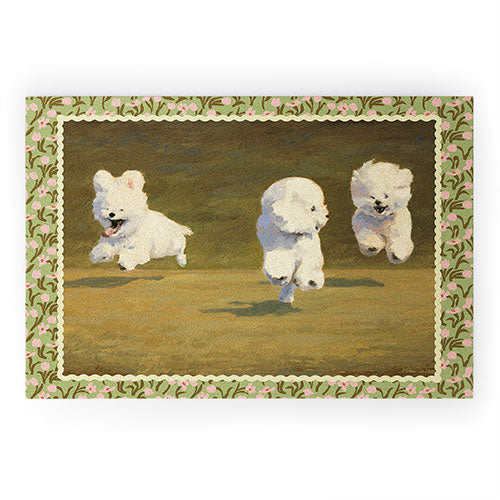 NKTN Three Dogs Running Welcome Mat