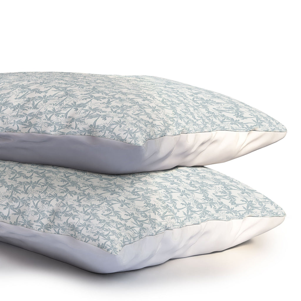 CoastL Studio Palm Forest Coastal Blue Pillow Shams