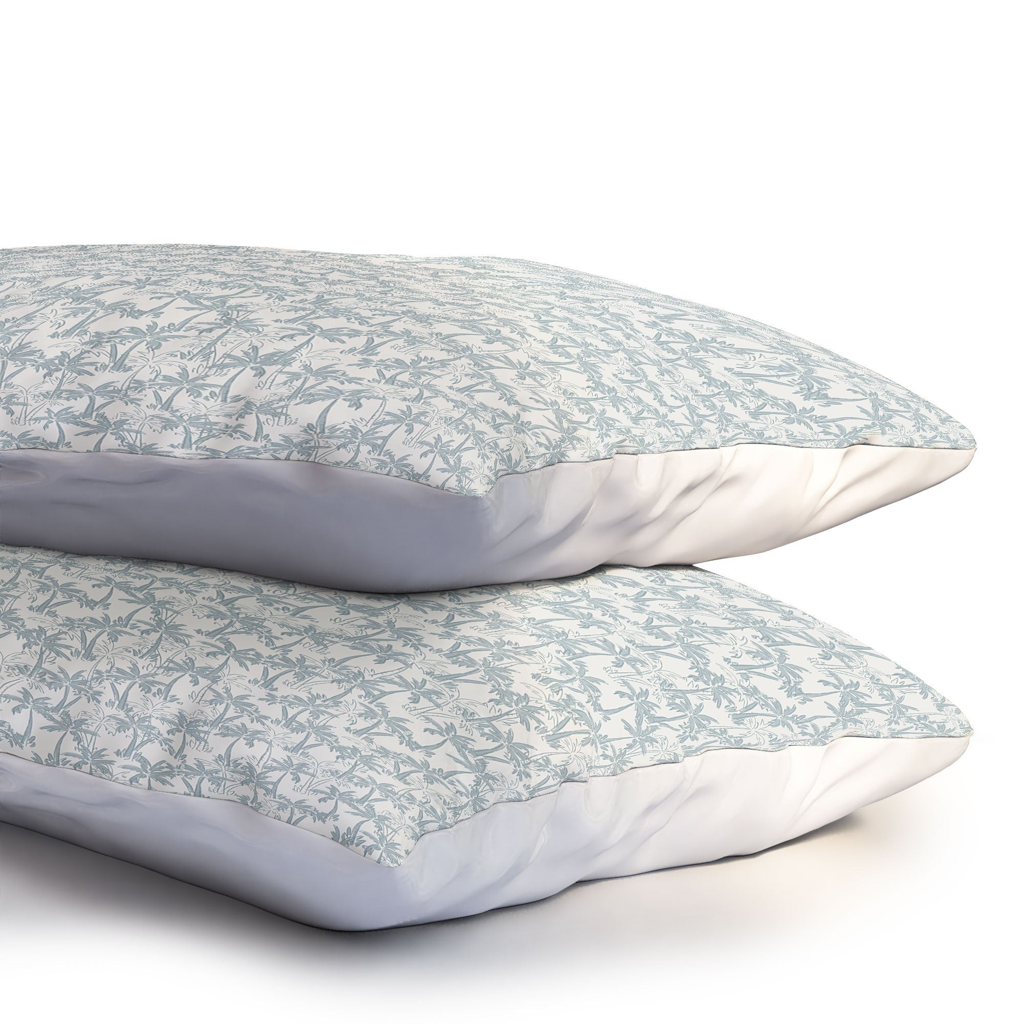 CoastL Studio Palm Forest Coastal Blue Pillow Shams