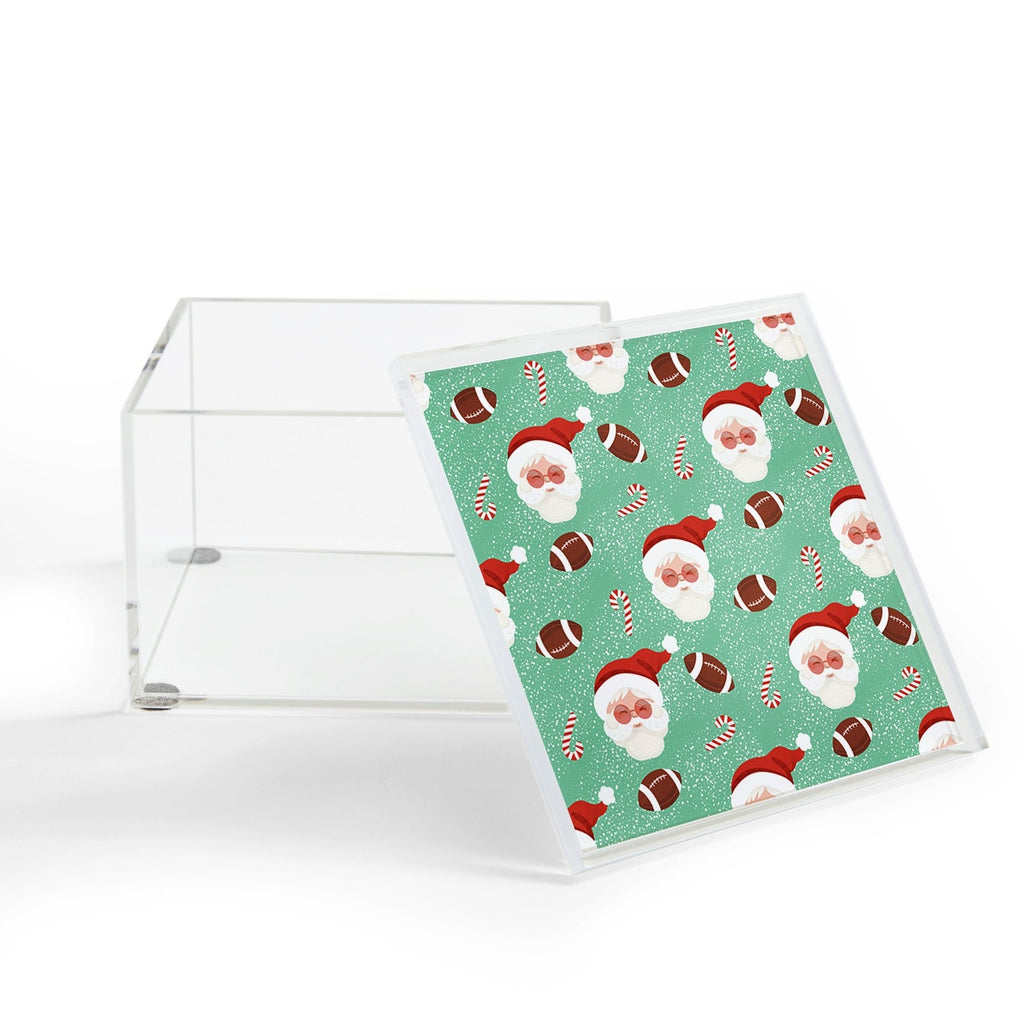 Design by Spark Sporty Football Santa Holiday Acrylic Box