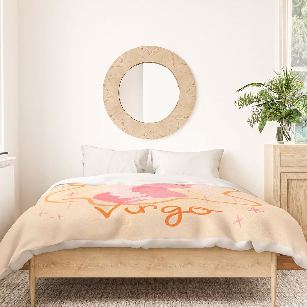 Little Om Zodiac Sign Virgo Duvet Cover