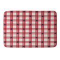 DENY Designs Red Gingham plus Stars Memory Foam Bath Mat