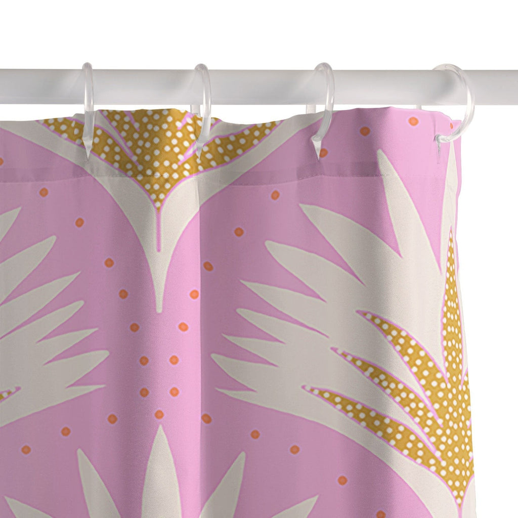 Jennifer Labre Pink Palmetto Shower Curtain