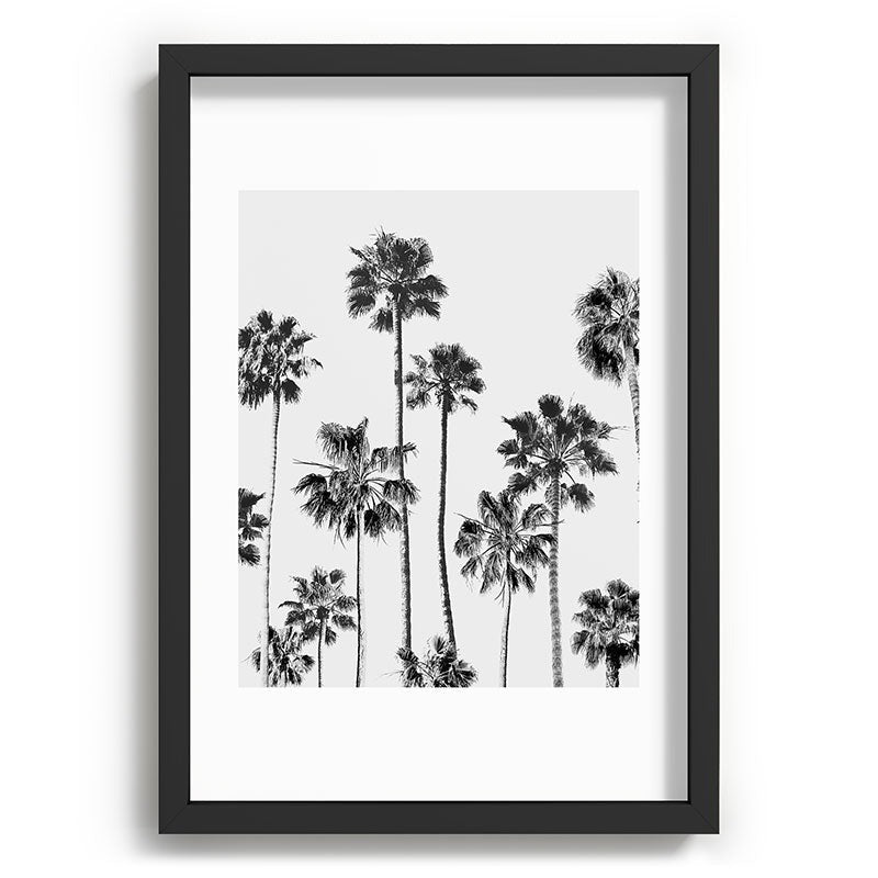 Gal Design Black And White Palms Recessed Framing Rectangle