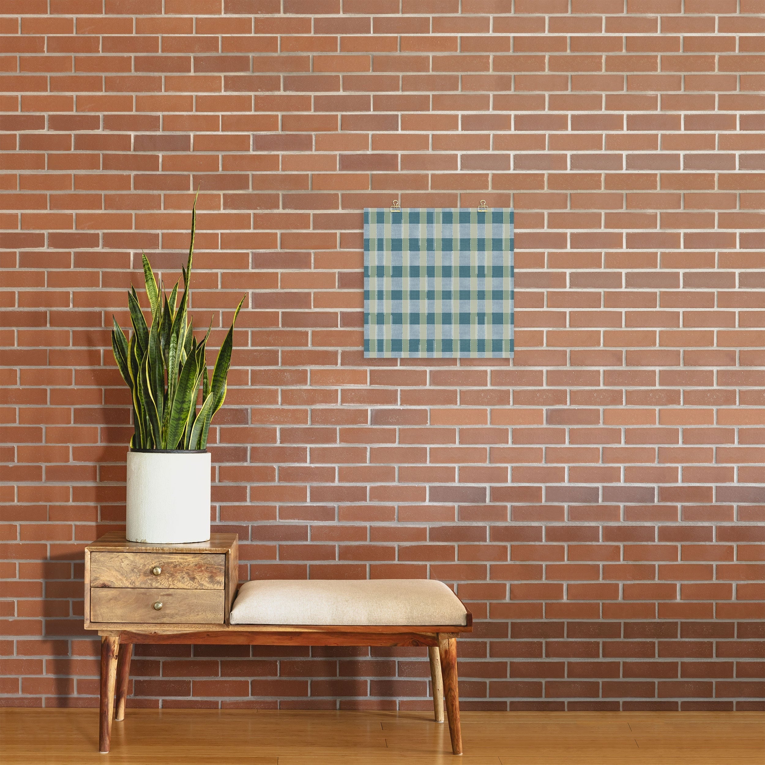 Marta Barragan Camarasa Country Style Checks Art Print