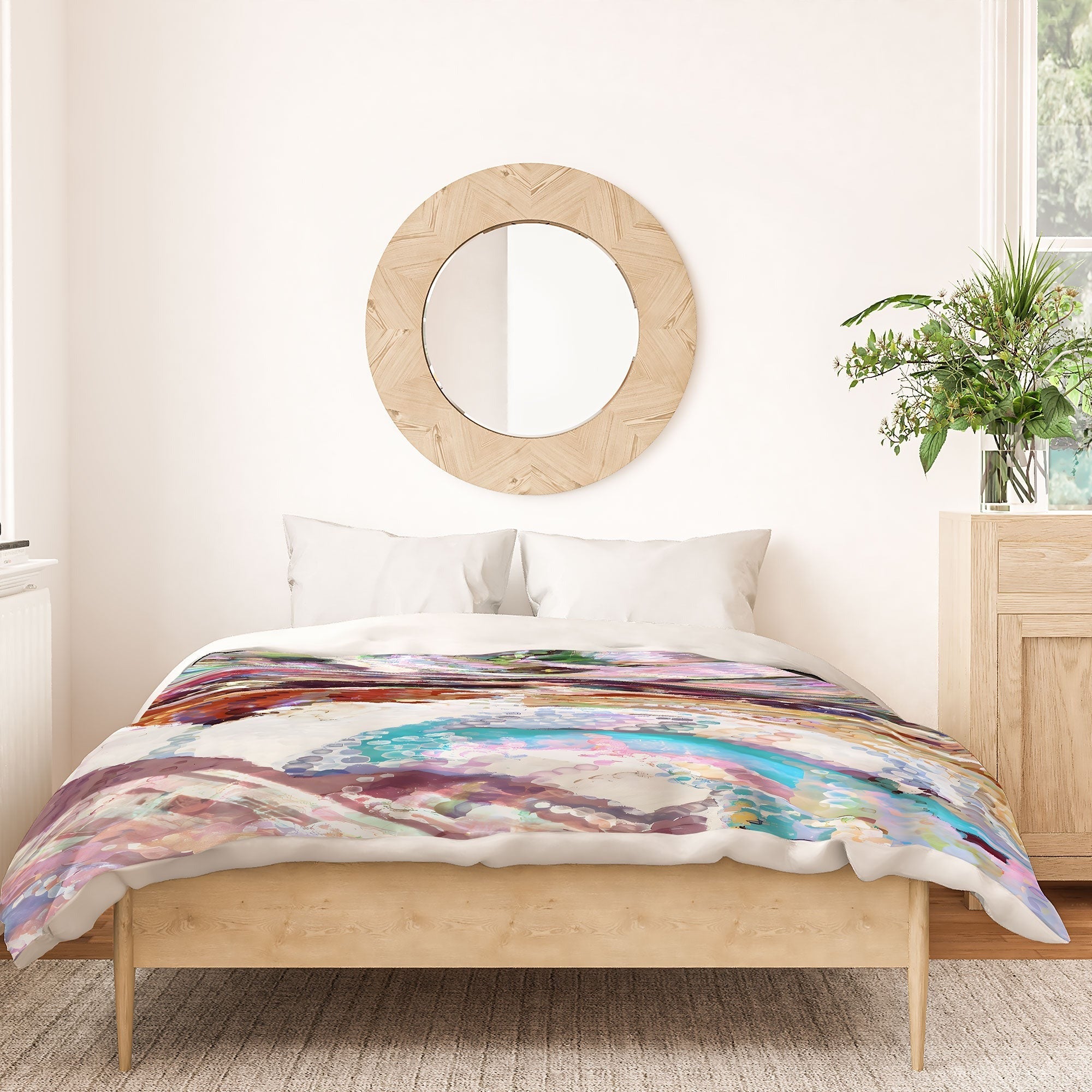 83 Oranges Sequin Haze Duvet Cover
