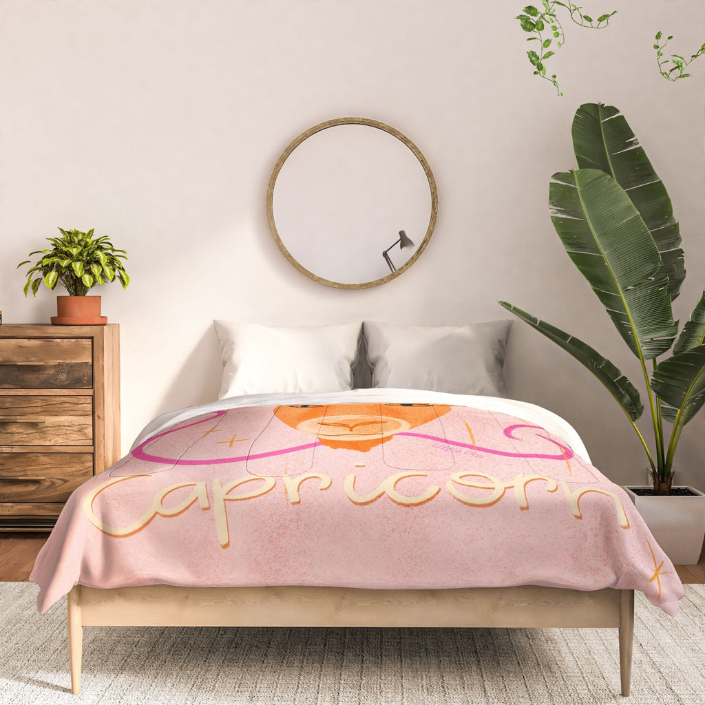 Little Om Zodiac Sign Capricorn Comforter