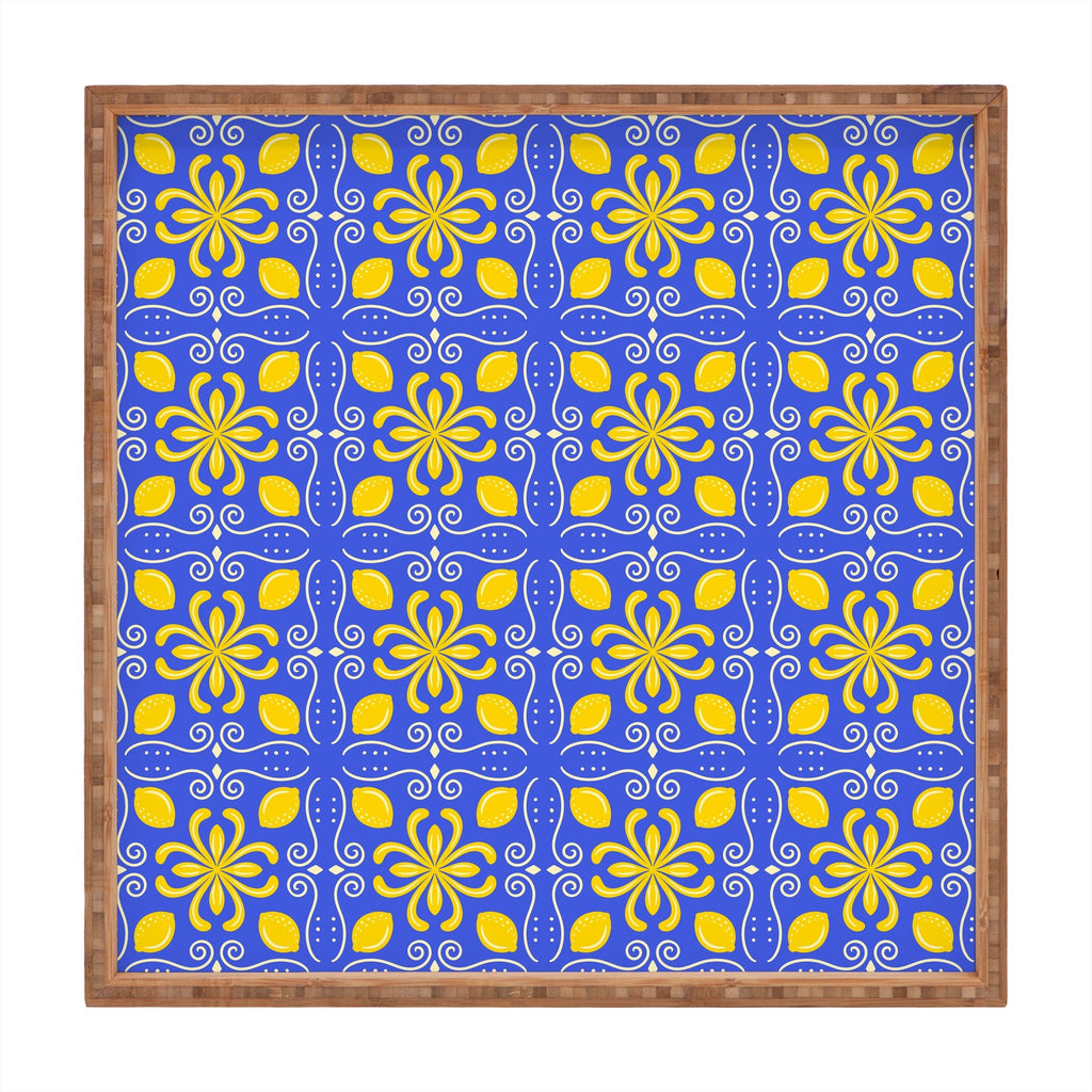 Design by Spark Dolce Vita Lemon Tile Square Tray