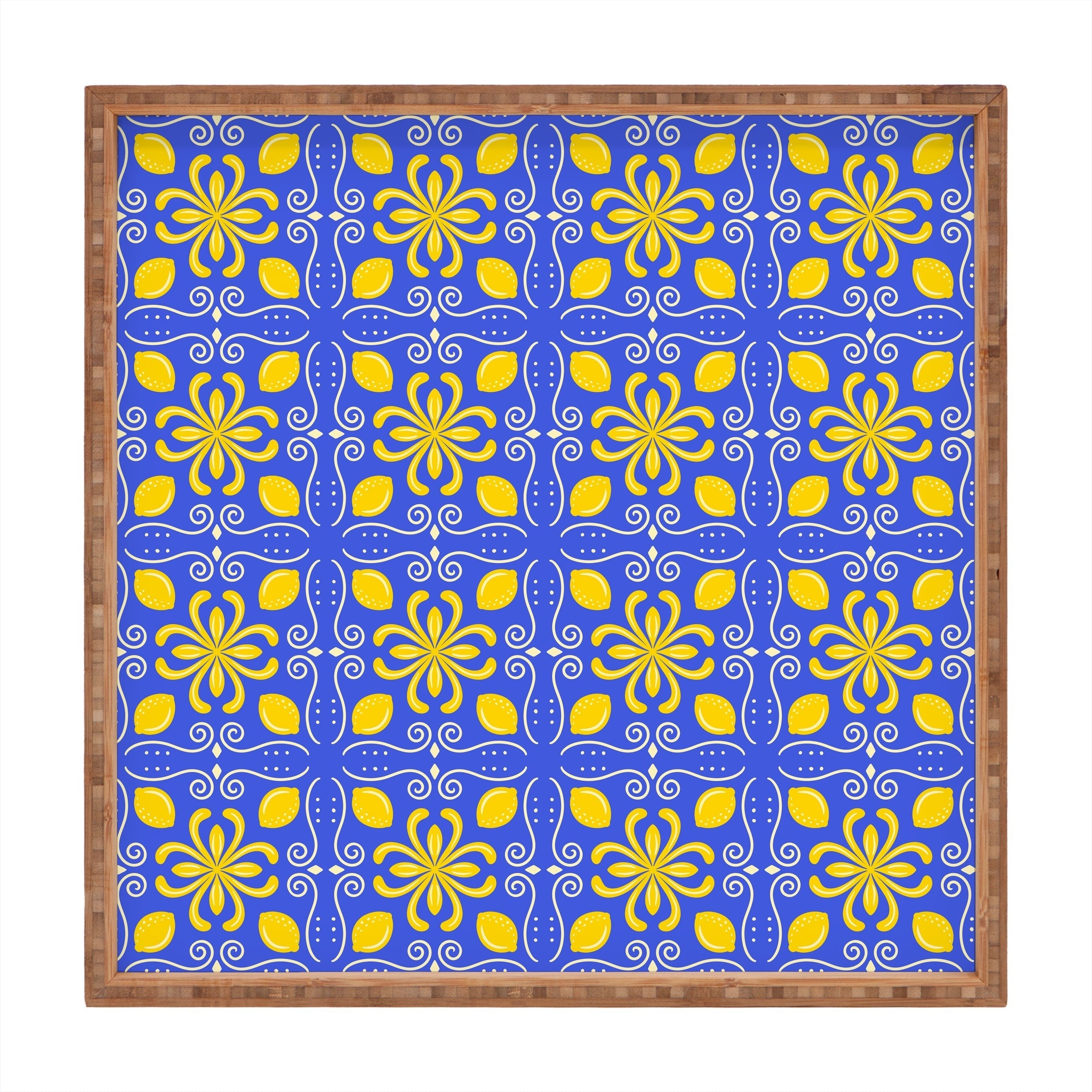 Design by Spark Dolce Vita Lemon Tile Square Tray