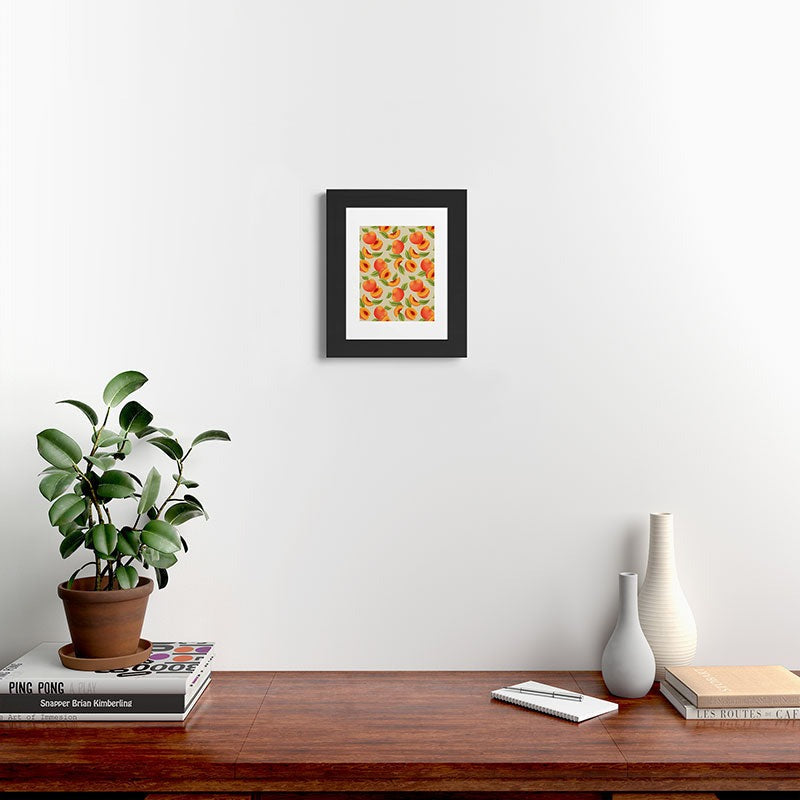 Jessica Molina Peach Pattern Framed Art Print
